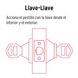 CERROJO CROMO MATE DOBLE CILINDRO MCA TRUPER HERMEX *** SIMILAR 43597 ***