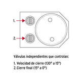 CIERRAPUERTAS HIDRAULICO COLOR ALUMINIO CIPU MCA HERMEX