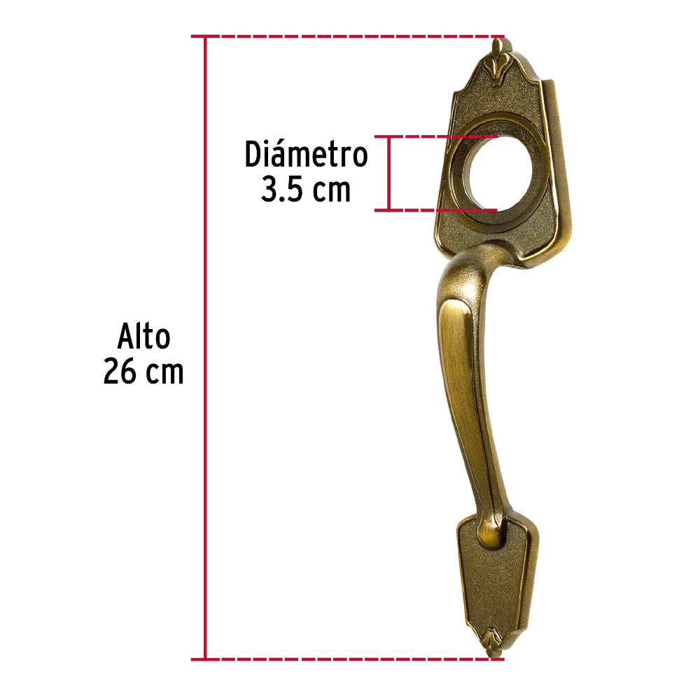 MANIJA DECORATIVA LATON ANTIGUO MADE-2 TRUPER