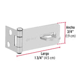PORTACANDADO ACERO ZINCADO 1-3/4" MCA TRUPER HERMEX