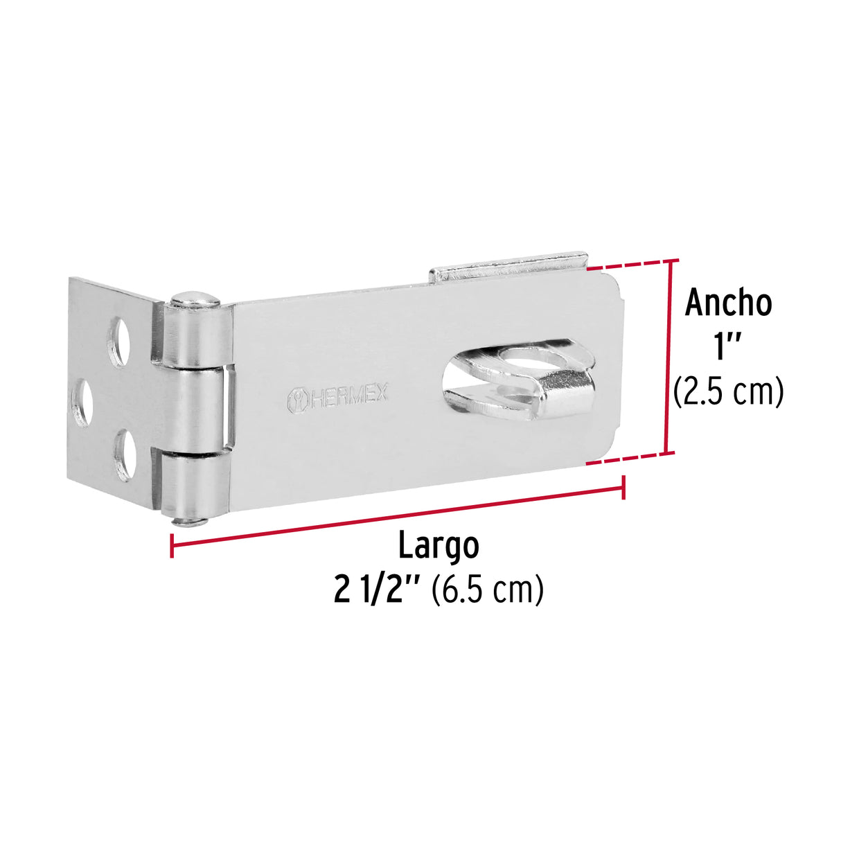 PORTACANDADO ACERO ZINCADO 2-1/2" MCA TRUPER HERMEX