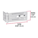 PORTACANDADO ACERO ZINCADO 3-1/4" MCA TRUPER HERMEX