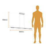 LAMPARA LINEAL COLGANTE LED METAL 94CM 43W LUZ CALIDA BRILLANTE IRC90 NO ATENUABLE 43CTLLED173MV30B