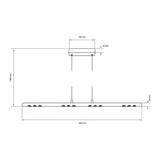 LAMPARA LINEAL COLGANTE LED METAL 94CM 43W LUZ CALIDA BRILLANTE IRC90 NO ATENUABLE 43CTLLED173MV30B