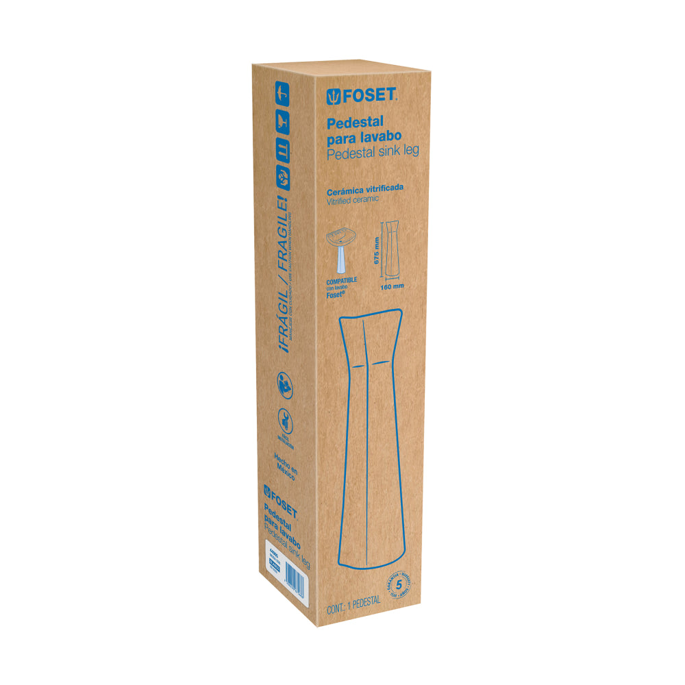 PEDESTAL CERAMICO PARA LAVABO BLANCO MUBA-20B TRUPER FOSET