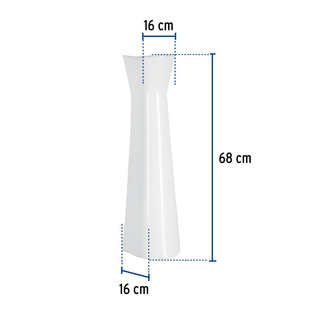 PEDESTAL CERAMICO PARA LAVABO BLANCO MUBA-20B TRUPER FOSET