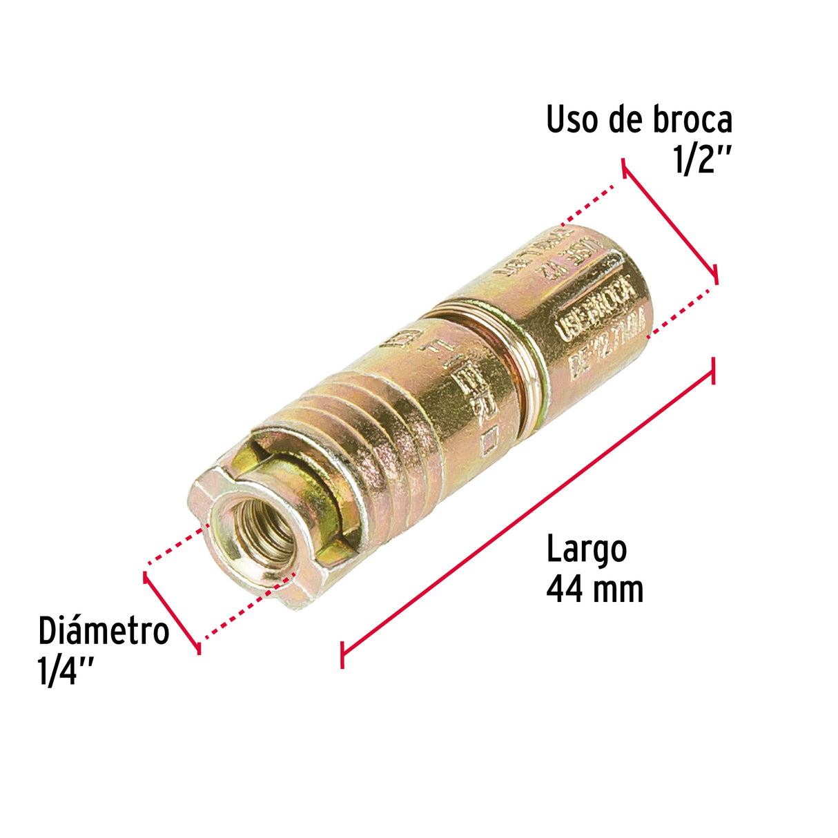 TAQUETE DE EXPANSION 1/4" S/TORNILLOS TAE-1/4 44362 TRUPER
