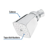 REGADERA CUADRADA METALICA SIN BRAZO CROMO 2" FOSET AQUA
