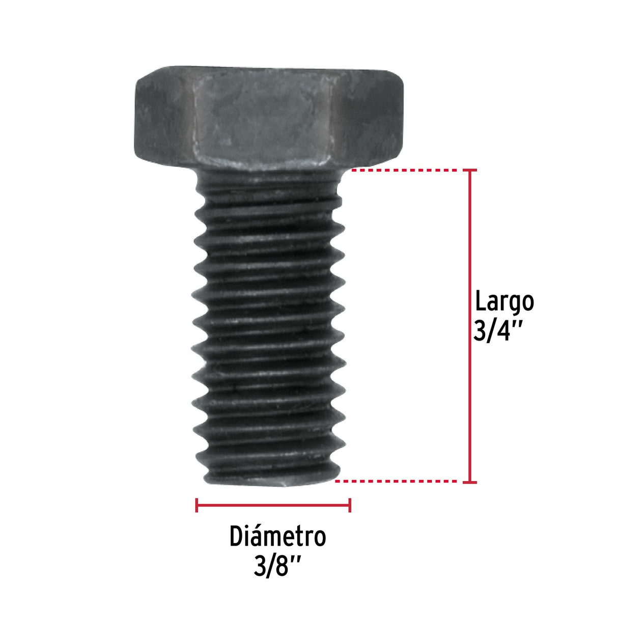 TORNILLO GRADO 5 3/8 X 3/4" TRUPER FIERO