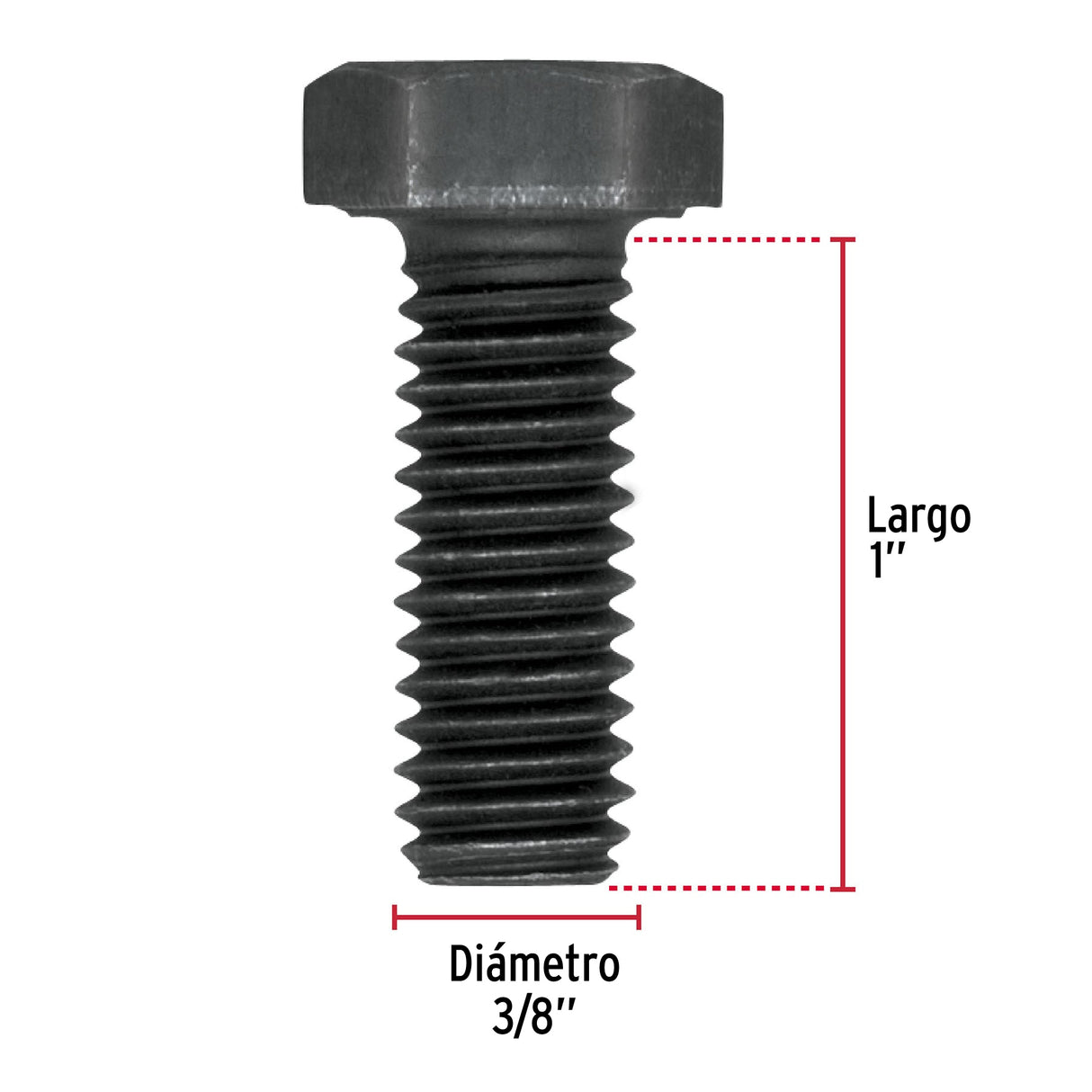TORNILLO GRADO 5 3/8 X 1" TRUPER FIERO