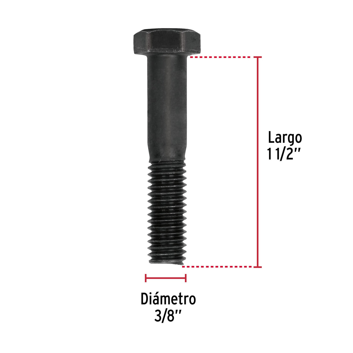 TORNILLO GRADO 5 3/8 X 1-1/2" TRUPER FIERO