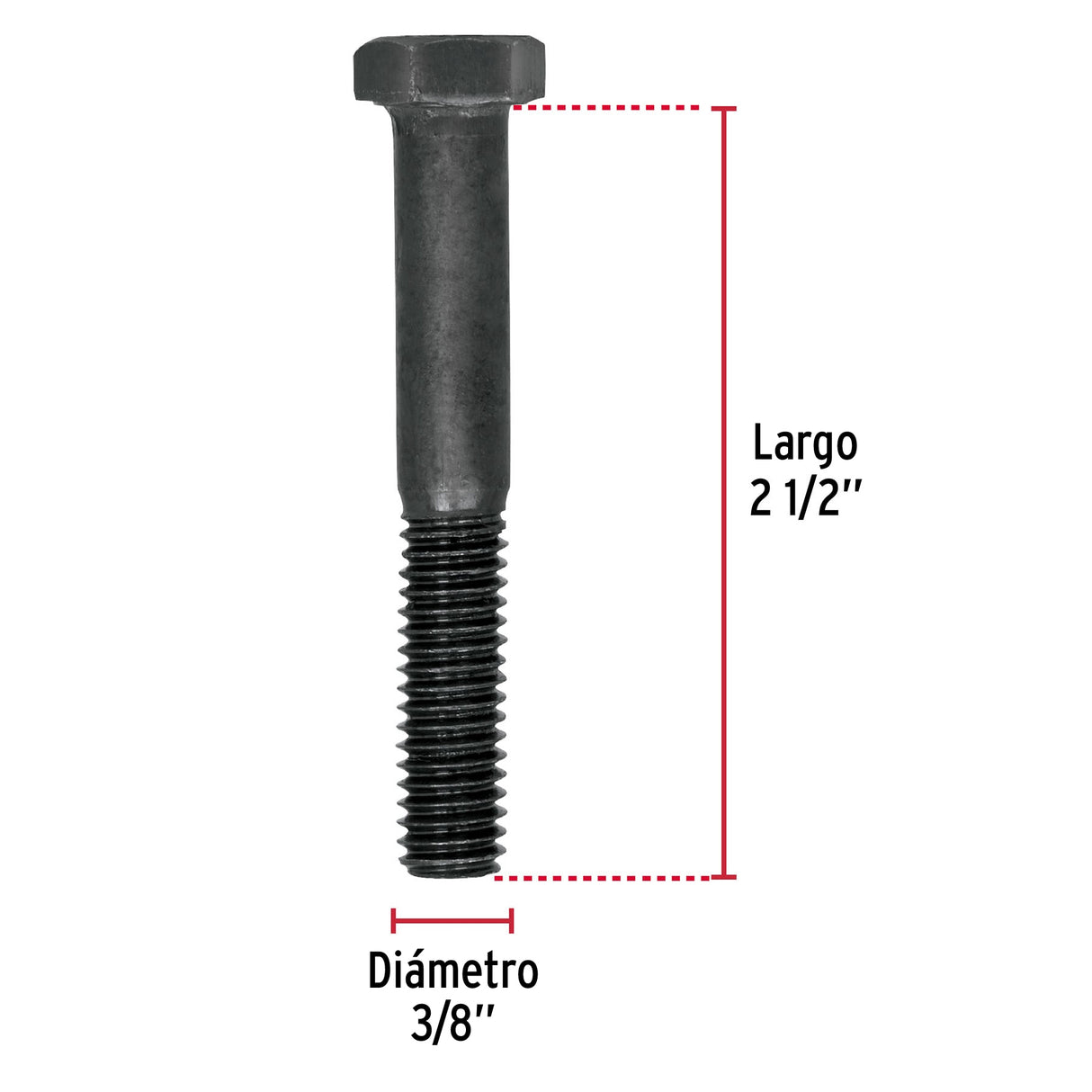 TORNILLO GRADO 5 3/8 X 2-1/2" TRUPER FIERO
