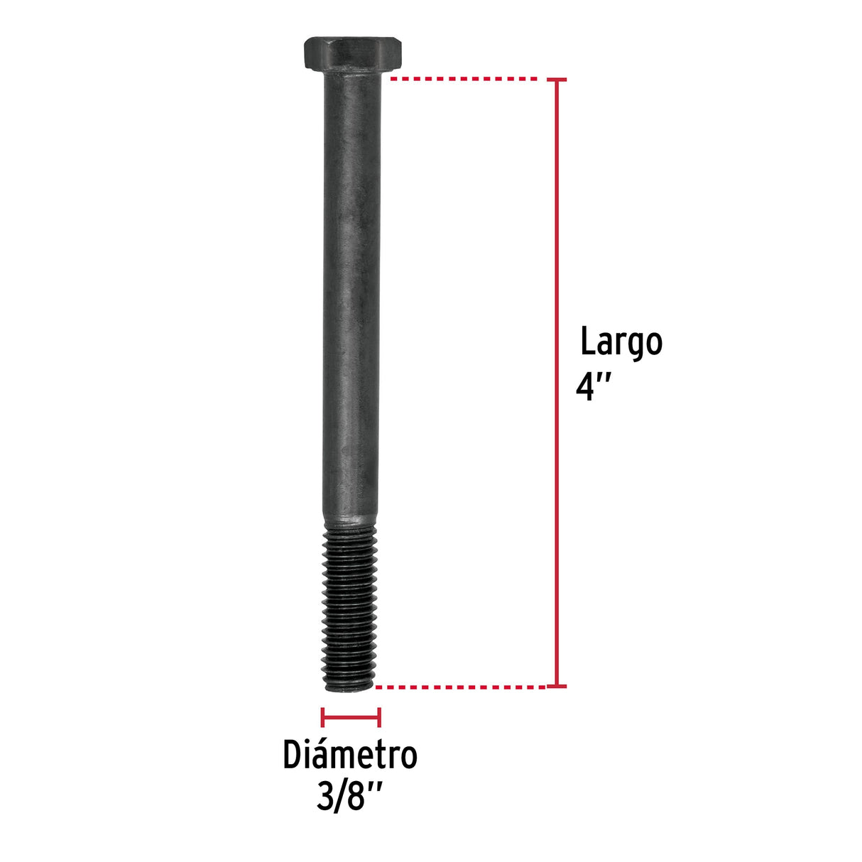 TORNILLO GRADO 5 3/8 X 4" TRUPER FIERO
