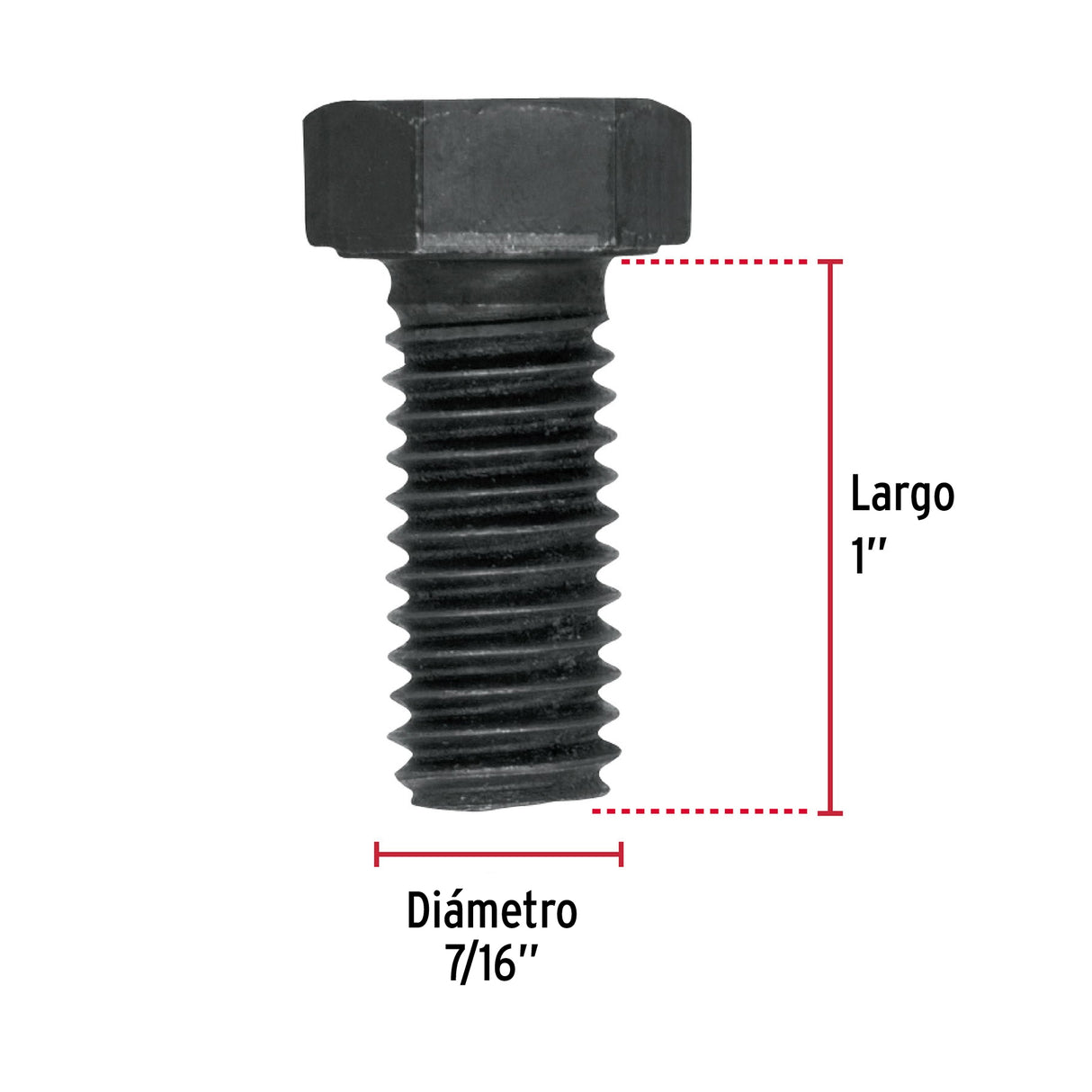 TORNILLO GRADO 5 7/16 X 1" TRUPER FIERO