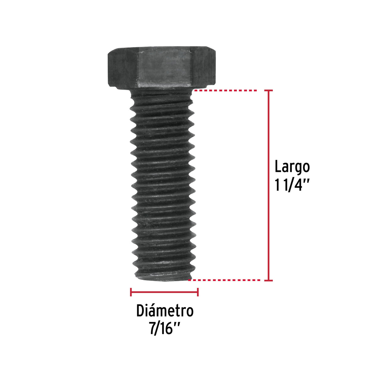 TORNILLO GRADO 5 7/16 X 1-1/4" TRUPER FIERO