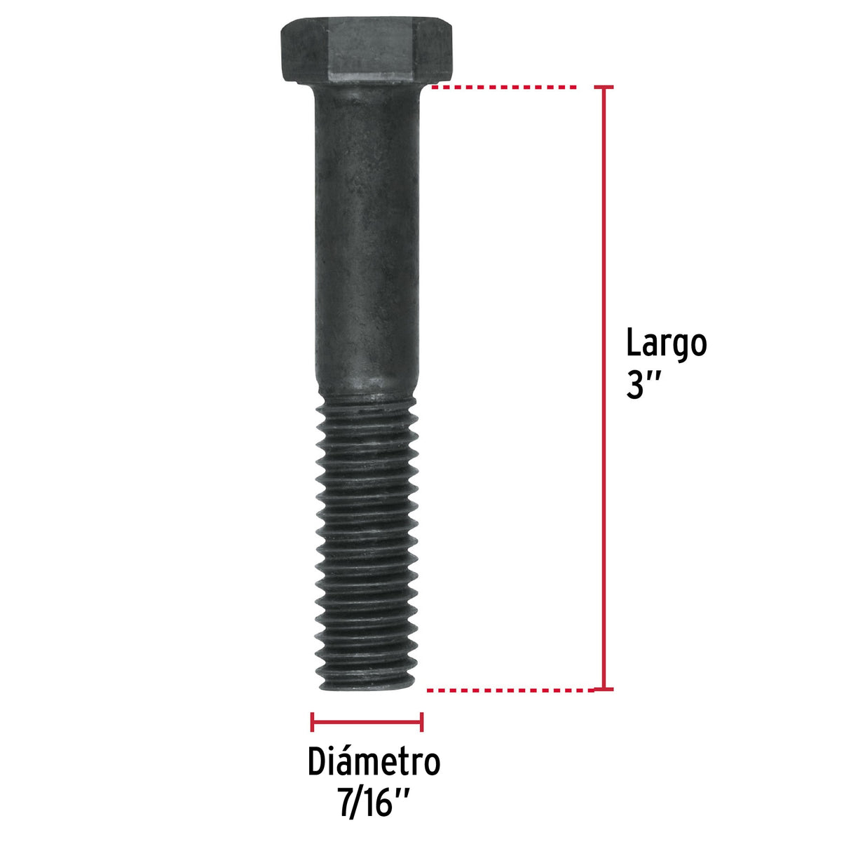 TORNILLO GRADO 5 7/16 X 3" TRUPER FIERO