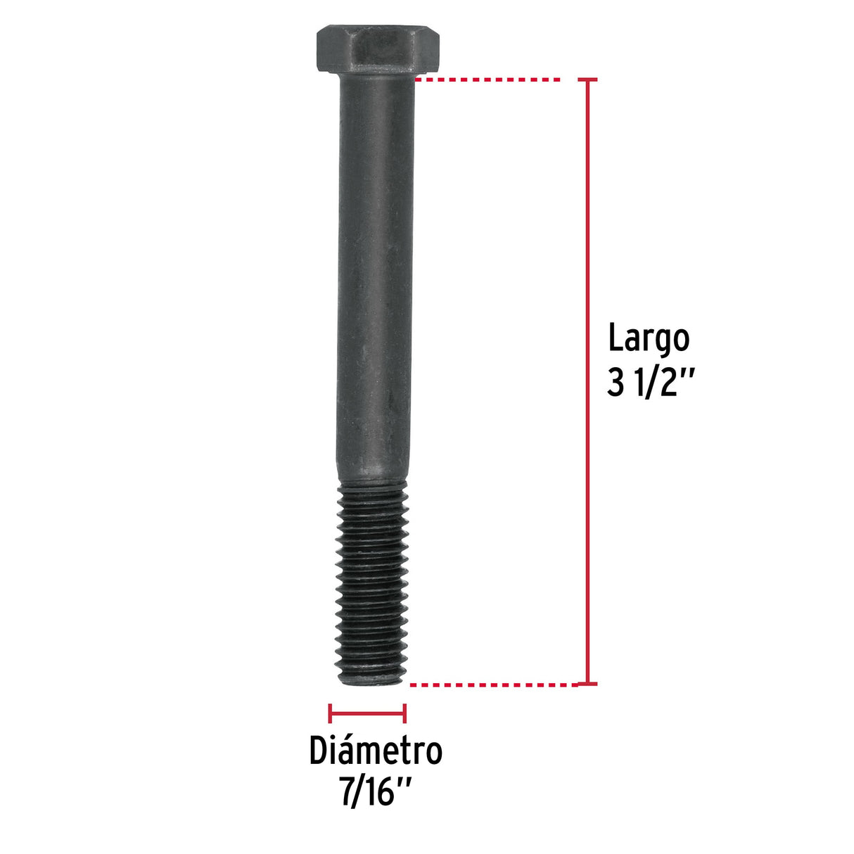 TORNILLO GRADO 5 7/16 X 3-1/2" TRUPER FIERO