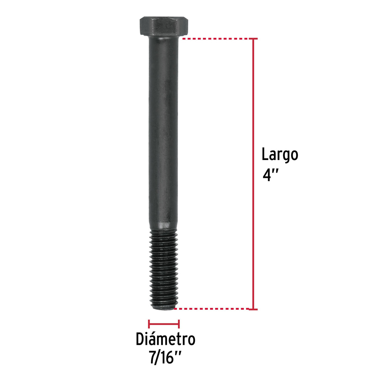 TORNILLO GRADO 5 7/16 X 4" TRUPER FIERO