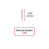 CLAVO STANDARD 1 1/4" CON CABEZA CLE-1-1/4B 44814 TRUPER