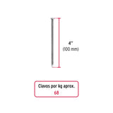 CLAVO STANDARD 4" CON CABEZA CLE-4B 45025 TRUPER