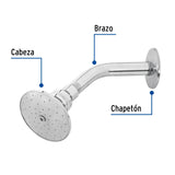 REGADERA REDONDA 3" CON BRAZO FOSET AQUA