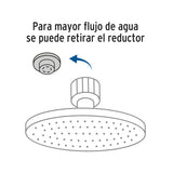 REGADERA REDONDA ACERO INOXIDABLE 12" CROMADA FOSET RIVIERA