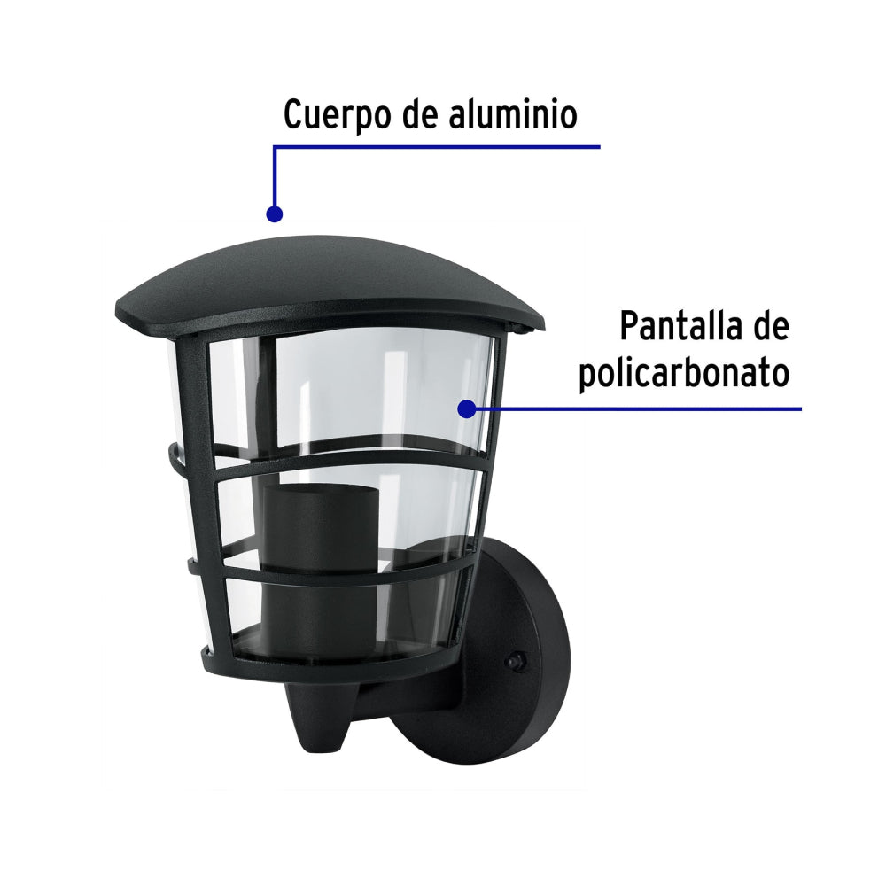 ARBOTANTE TIPO FAROL SUSPENDIDO 60W/127V. DISEÑO MODERNO ARB-105S 45092 TRUPER