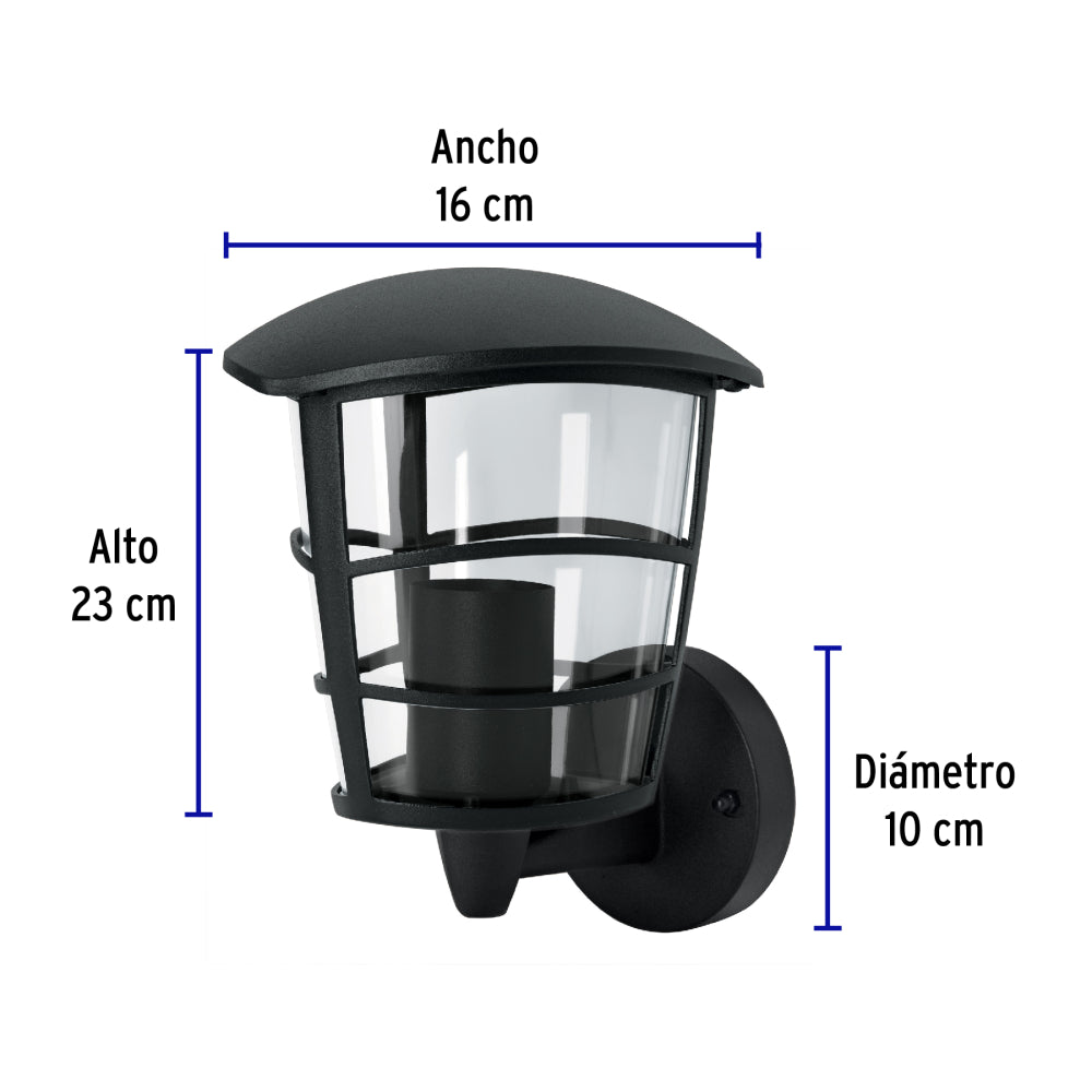 ARBOTANTE TIPO FAROL SUSPENDIDO 60W/127V. DISEÑO MODERNO ARB-105S 45092 TRUPER