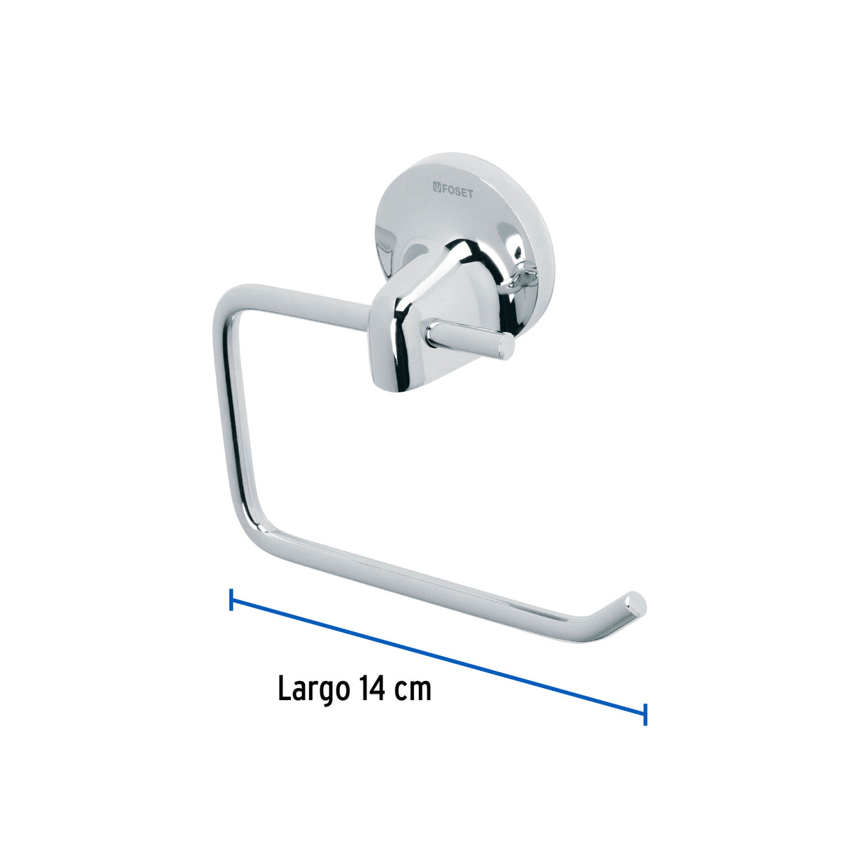 PORTAROLLO SIN CUBIERTA CROMO FOSET AQUA