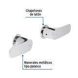 JUEGO DE 2 MANERALES REGADERA CROMO FOSET RIVIERA