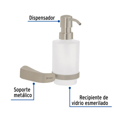 DISPENSADOR DE JABON SATINADO FOSET RIVIERA