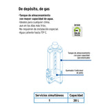 CALENTADOR DE DEPOSITO 38L 1 SERVICIO GAS NATURAL CALE-38D-N MCA FOSET