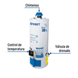 CALENTADOR DE DEPOSITO 38L 1 SERVICIO GAS NATURAL CALE-38D-N MCA FOSET