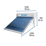CALENTADOR SOLAR DE AGUA DE 20 TUBOS 240L 7 PERSONAS CALE-20S TRUPER