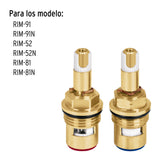 JUEGO DE 2 CARTUCHOS CERAMICOS CUERPO DE LATON FOSET