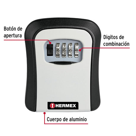 CAJA DE COMBINACION GUARDALLAVES PARA PARED 12CM HERMEX