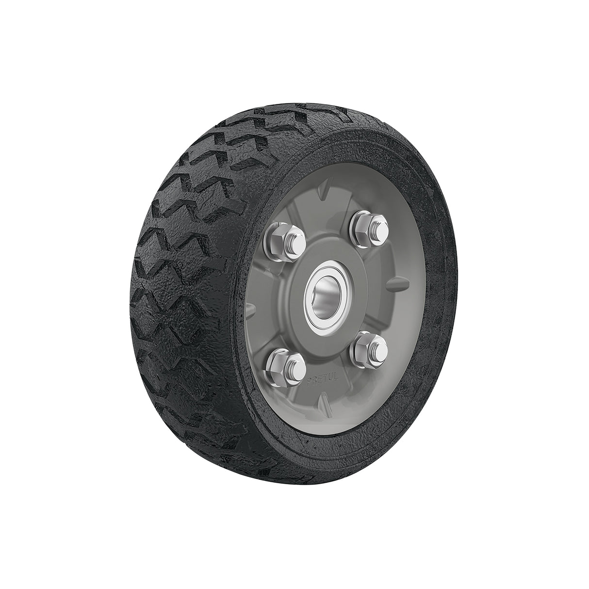 RUEDA DE HULE SOLIDO 6" PARA DIABLO DOBLE BALERO PRETUL