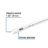 TUBO DE PVC HIDRAULICO CEDULA 40 1-1/2" TRAMO 3M FOSET