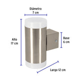 ARBOTANTE DECORATIVO LED 2 SPOTS 10W/127V. 3000K LUZ CALIDA ARB-211L 46129 TRUPER