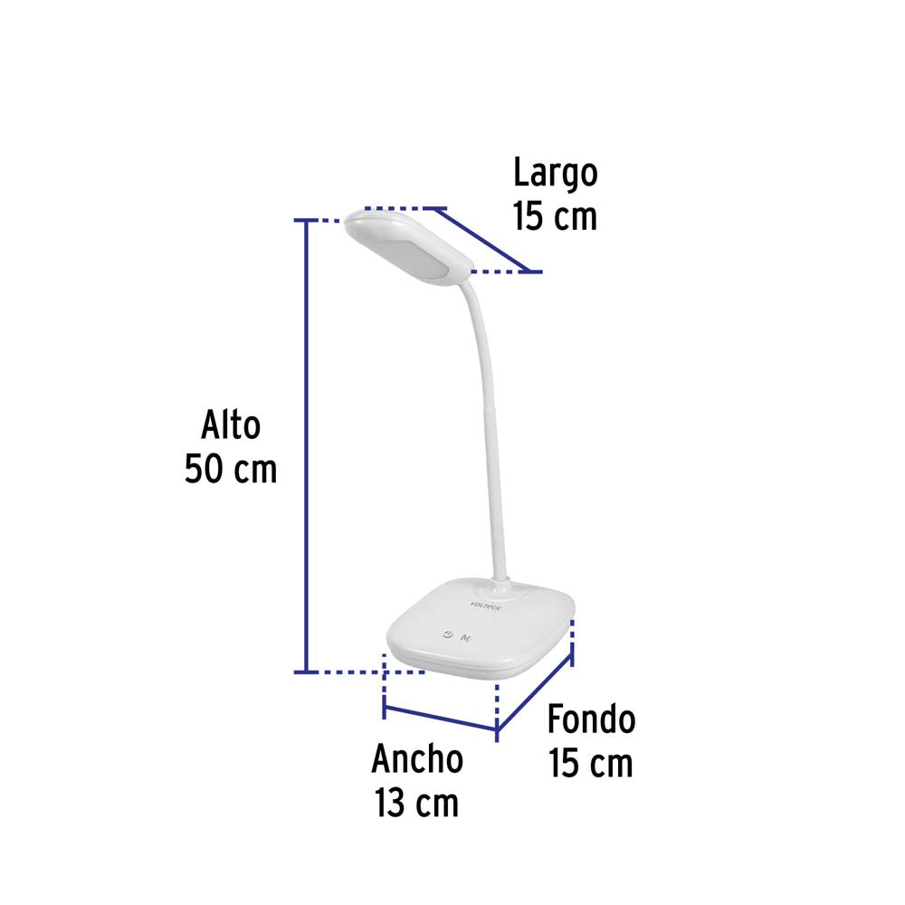 LAMPARA DE LED PARA ESCRITORIO 5W/120-240V. 6500K LUZ DE DIA LES-100L 46189 TRUPER
