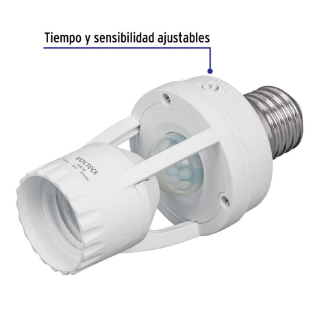 PORTALAMPARA CON SENSOR DE MOVIMIENTO 360 120V POSE-360 VOLTECK
