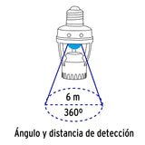 PORTALAMPARA CON SENSOR DE MOVIMIENTO 360 120V POSE-360 VOLTECK