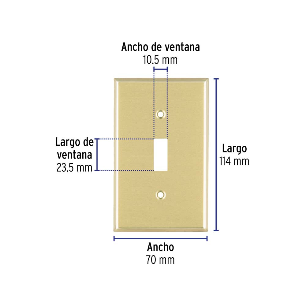 PLACA ALUMINIO PARA INTERRUPTOR VERTICAL PAAPS 46417 TRUPER