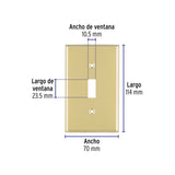 PLACA ALUMINIO PARA INTERRUPTOR VERTICAL PAAPS 46417 TRUPER