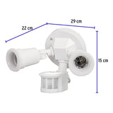 ARBOTANTE DE SEGURIDAD CON SENSOR DE MOVIMIENTO 300W/120V. BLANCO ARB-901S 46480 TRUPER