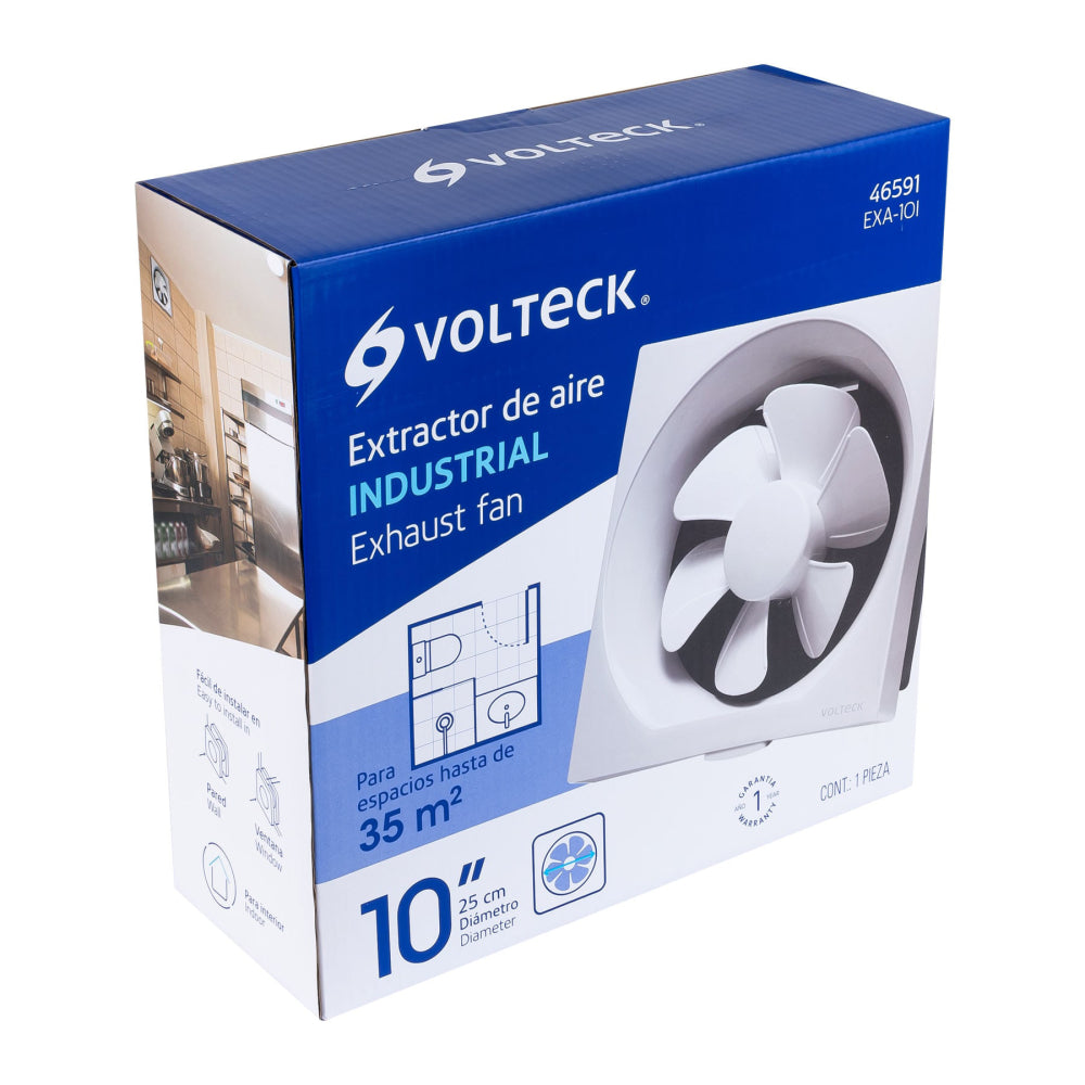 EXTRACTOR DE AIRE 10" BLANCO 38W VOLTECK EXA-10I *** OFRECER GEMINIS10 O 1710 ***