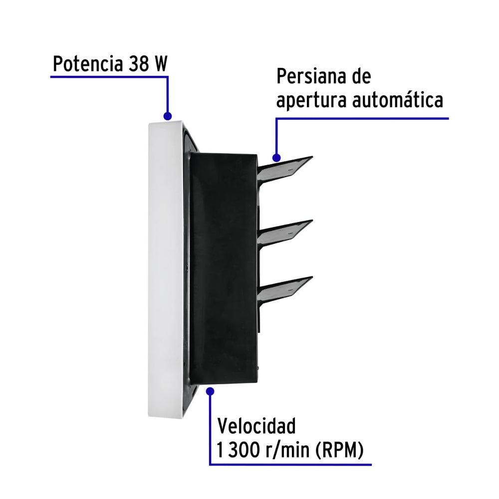 EXTRACTOR DE AIRE 10" BLANCO 38W VOLTECK EXA-10I *** OFRECER GEMINIS10 O 1710 ***