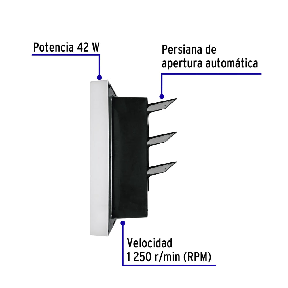 EXTRACTOR DE AIRE 12" BLANCO 42W VOLTECK EXA-12I *** OFRECER GEMINIS12 O 1712 ***