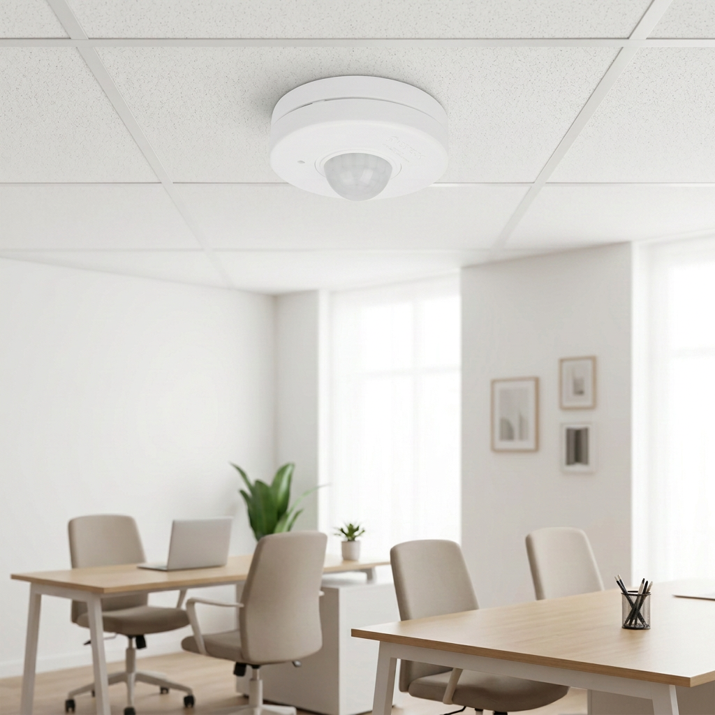 SENSOR DE MOVIMIENTO PARA TECHO BCO ALCANCE 10MTS 360