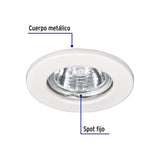 LUMINARIO REDONDO EMPOTRABLE REDONDO FIJO 50W. BLANCO LED O HALOGENO EMP-100S 46612 TRUPER *** OFRECER YD-220/B ***